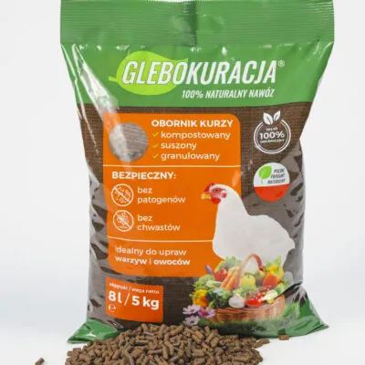 Granuliuotos organinės vištų mėšlo trąšos „Glebokuracija“ 8 l (5 kg)