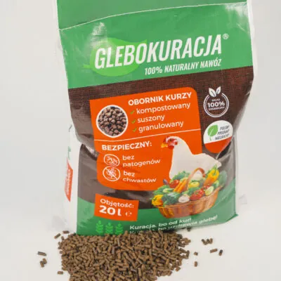 Organinės granuliuotos vištų mėšlo trąšos 20 L (14 kg) Glebokuracija